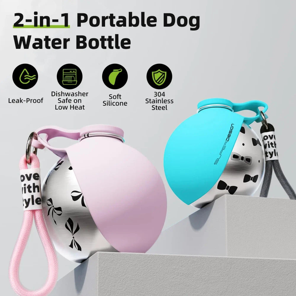 2-in-1 Dog Water Bottle