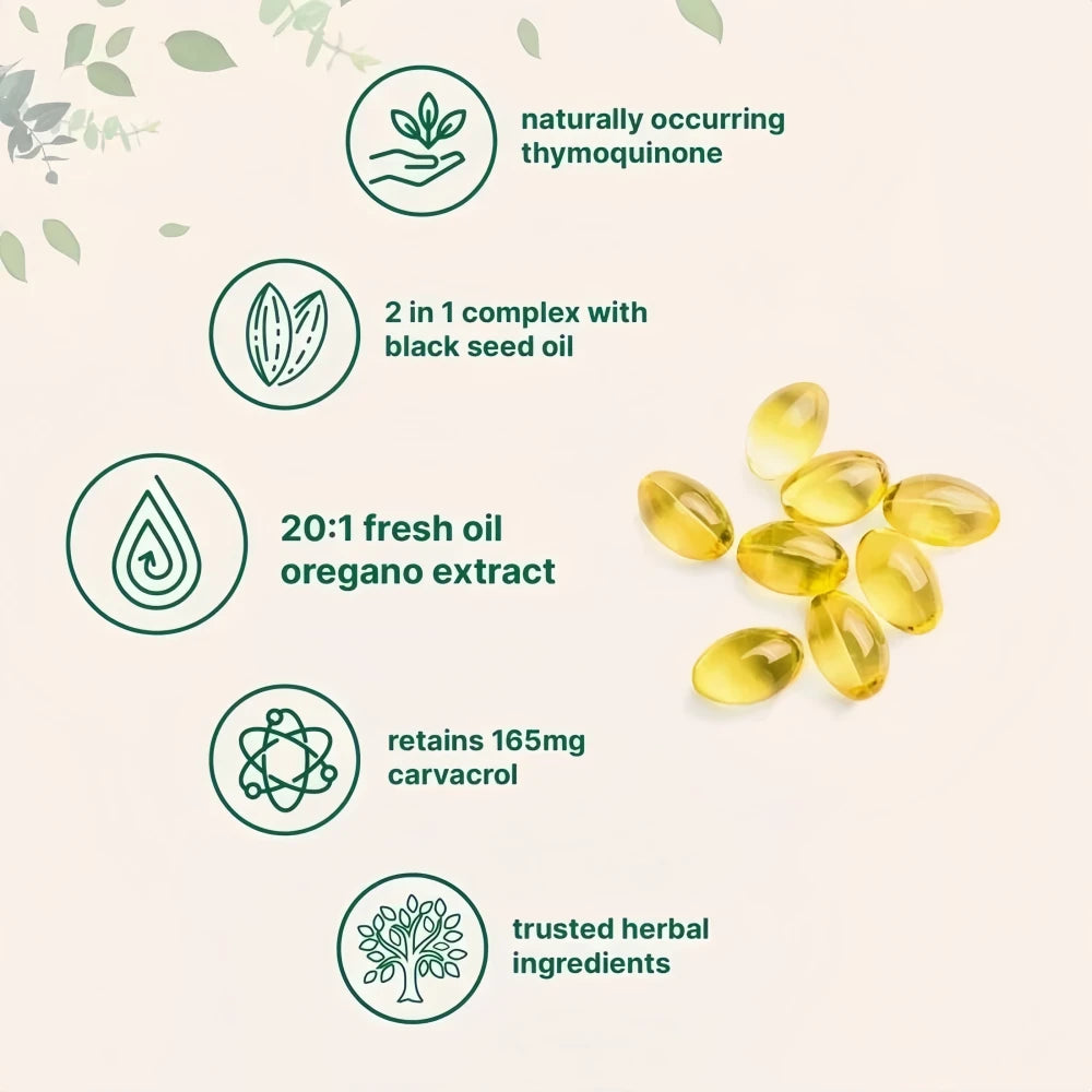 Black Seed Oil Oregano Softgels
