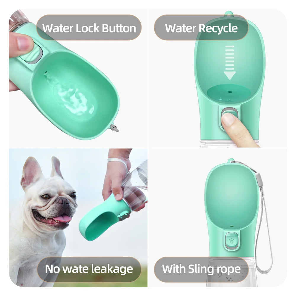 Leakproof Portable Travel Water Dispenser for Dogs & Cats Outdoor Use Puppy Water Bowl Pet Water Bottle